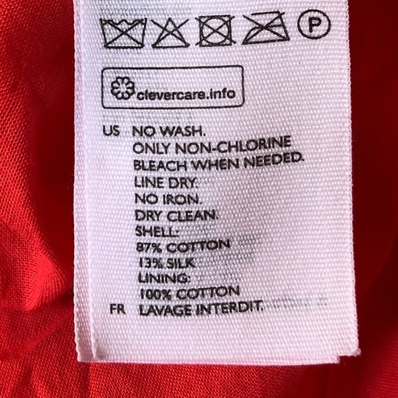 COS Women's Red Dress With Cocoon skirt CORAL - 4 - Picture 14 of 15